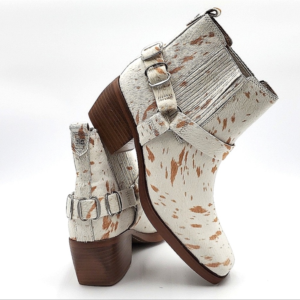 Anthropologie Sam Edelman Bellamie Calf Hair Ankle Boots 11 New no box - Picture 3 of 7
